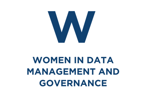Women in data management and governance logo - vertical